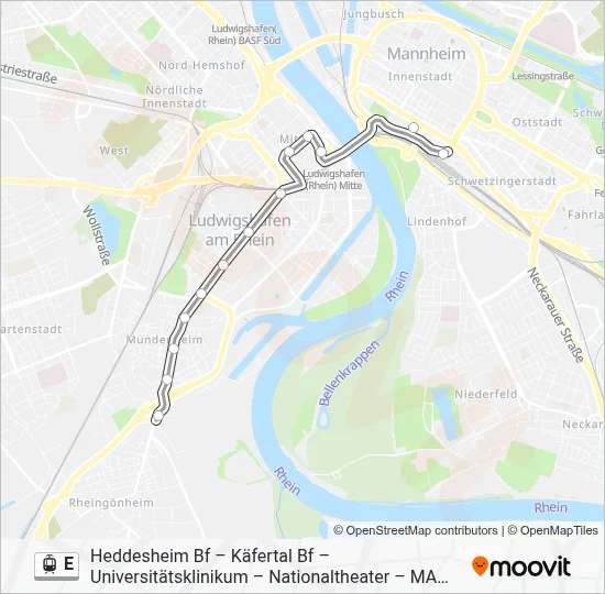 E Light Rail Line Map