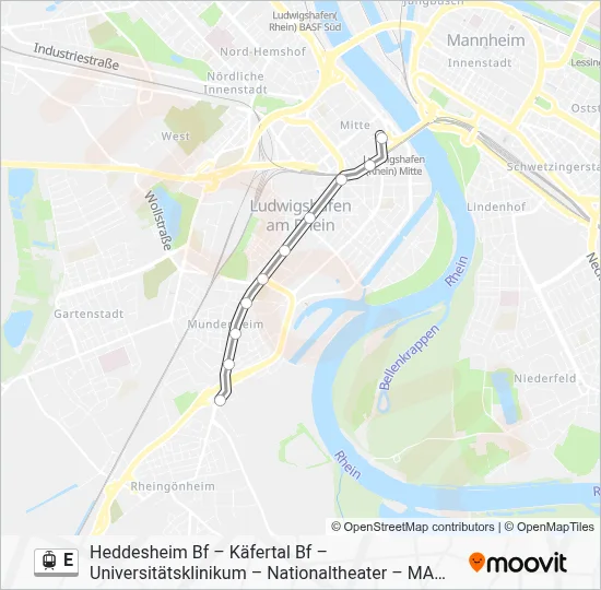E Light Rail Line Map