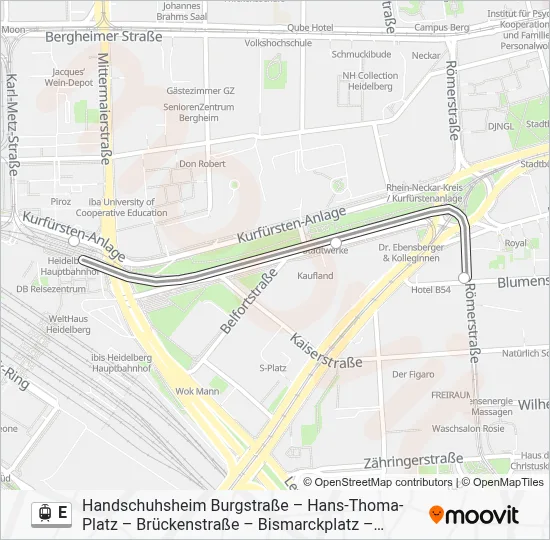 E Light Rail Line Map