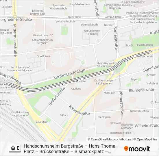 E Light Rail Line Map