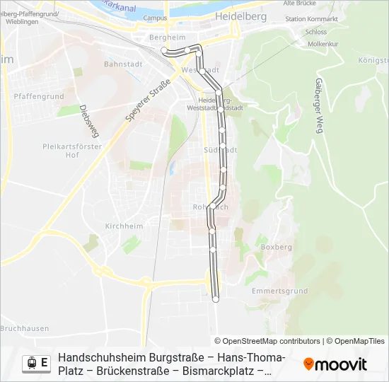 E Light Rail Line Map