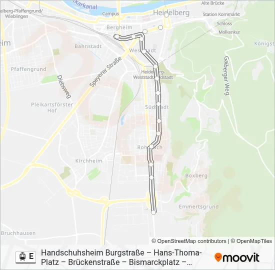 E Light Rail Line Map