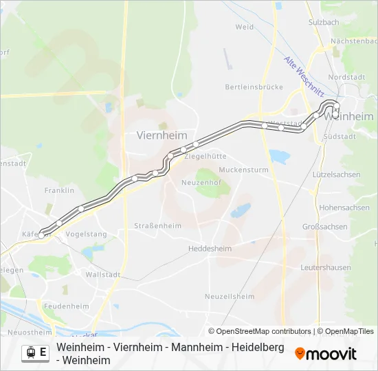 E Light Rail Line Map