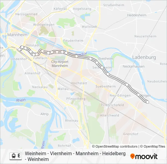 E Light Rail Line Map