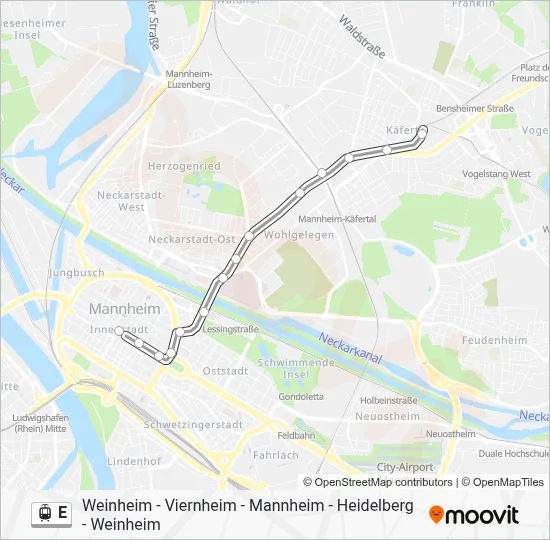 E Light Rail Line Map