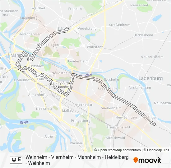 E Light Rail Line Map