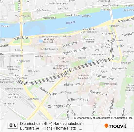 E Light Rail Line Map