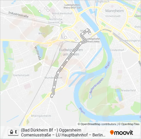 E Light Rail Line Map