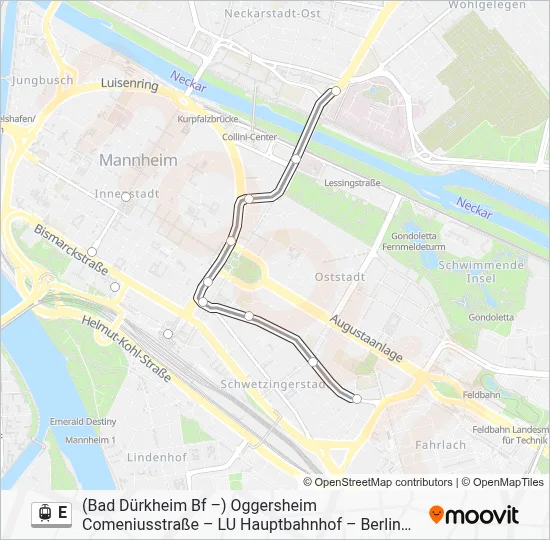 E Light Rail Line Map