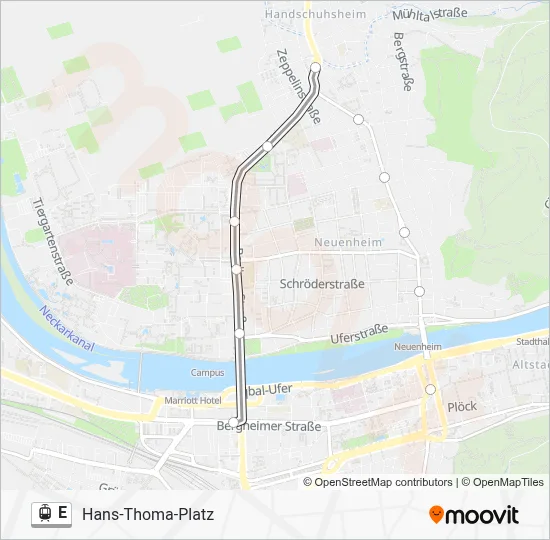 E Light Rail Line Map