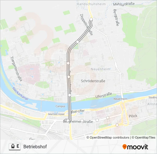 E Light Rail Line Map