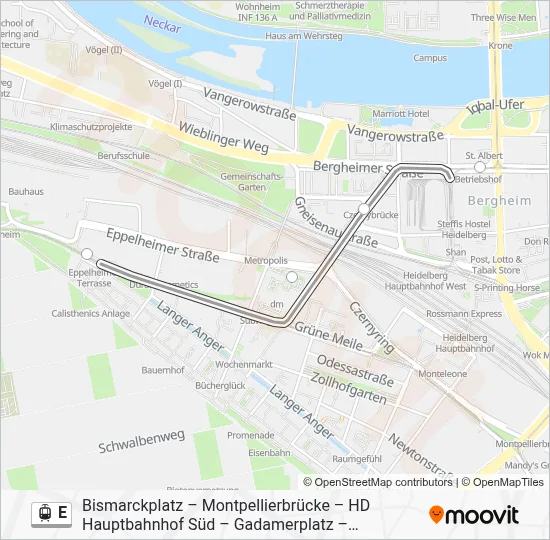 E Light Rail Line Map