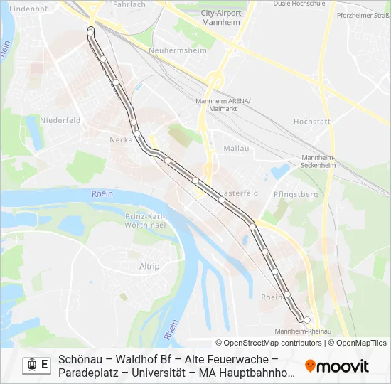 E Light Rail Line Map