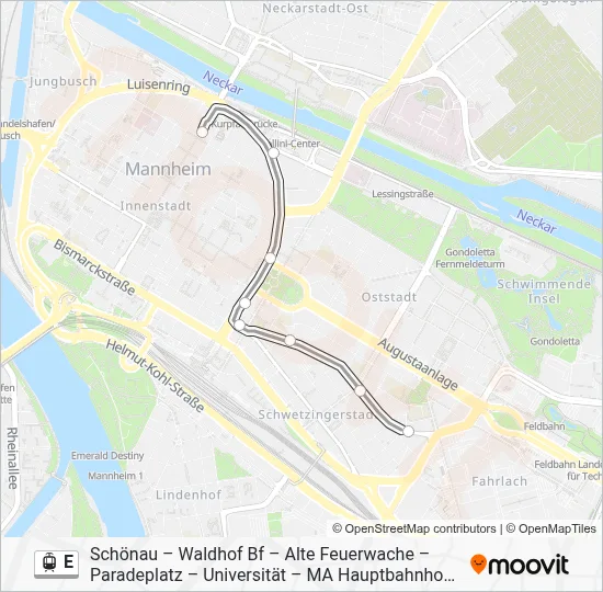 E Light Rail Line Map