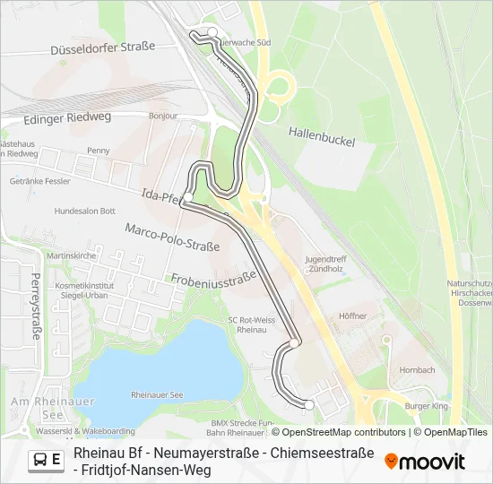 E Bus Line Map