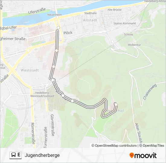 E Bus Line Map