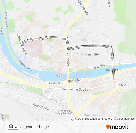 E Bus Line Map
