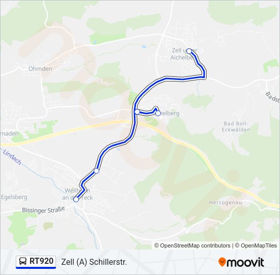RT920 Bus Line Map