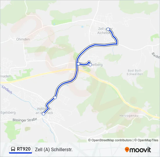 RT920 Bus Line Map