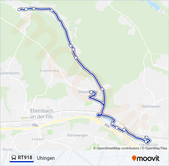RT918 Bus Line Map