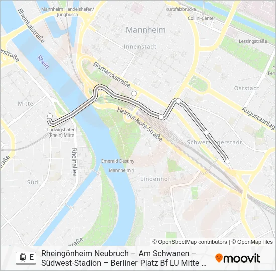 E Light Rail Line Map