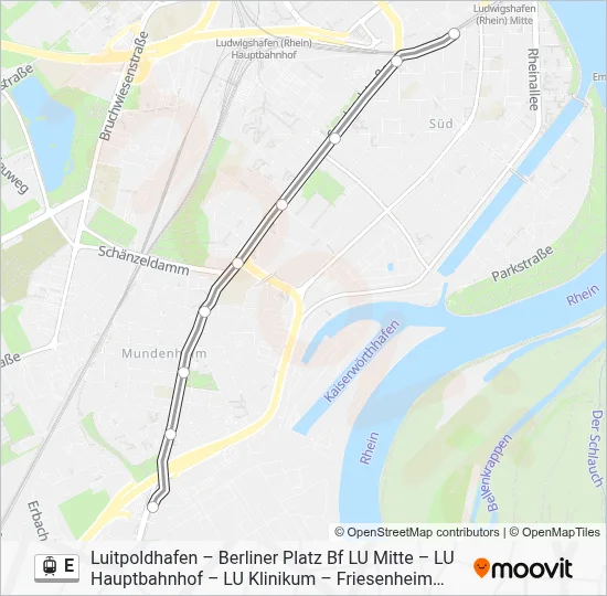 E Light Rail Line Map