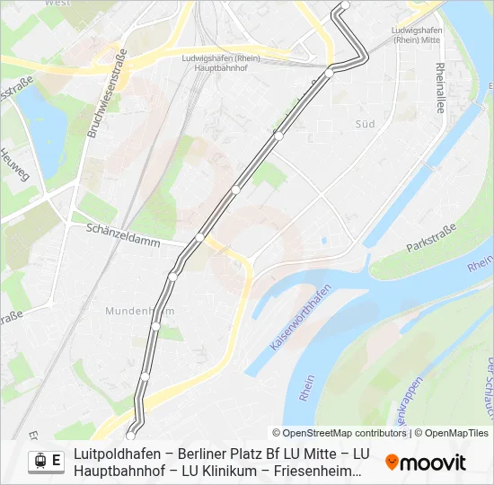 E Light Rail Line Map