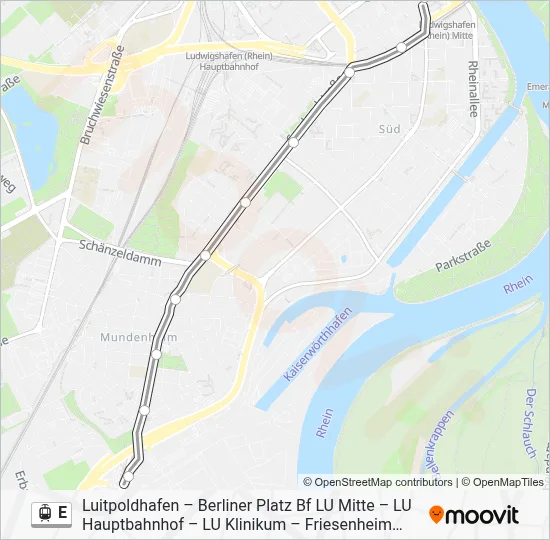 E Light Rail Line Map