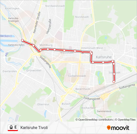 E Light Rail Line Map