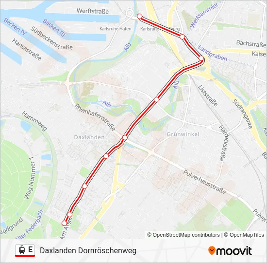 E Light Rail Line Map