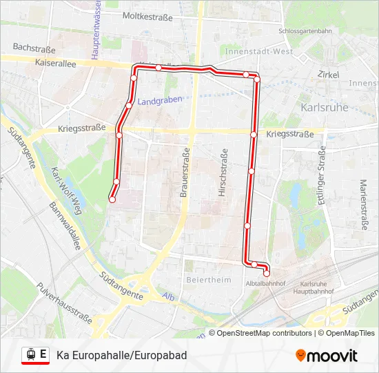 E Light Rail Line Map