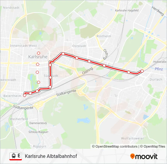 E Light Rail Line Map