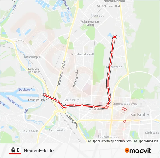 E Light Rail Line Map