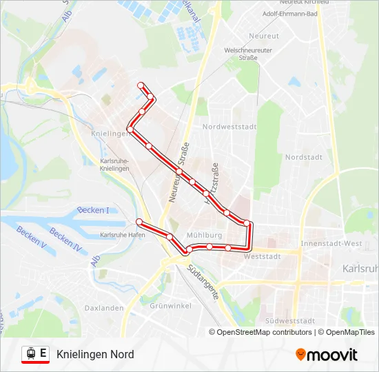 E Light Rail Line Map