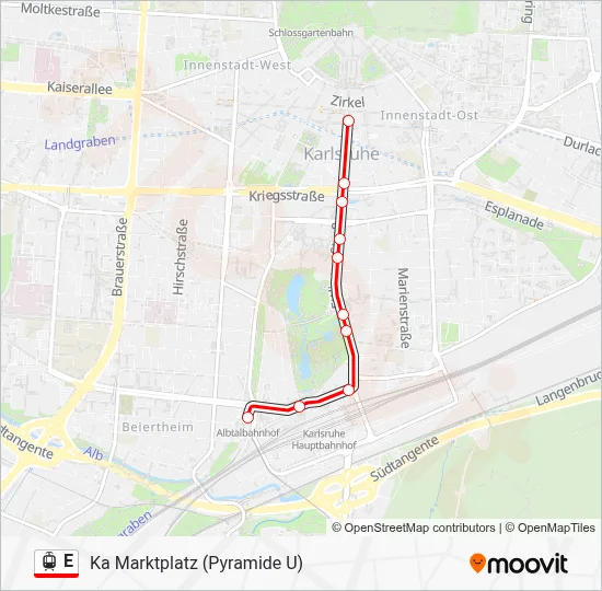 E Light Rail Line Map