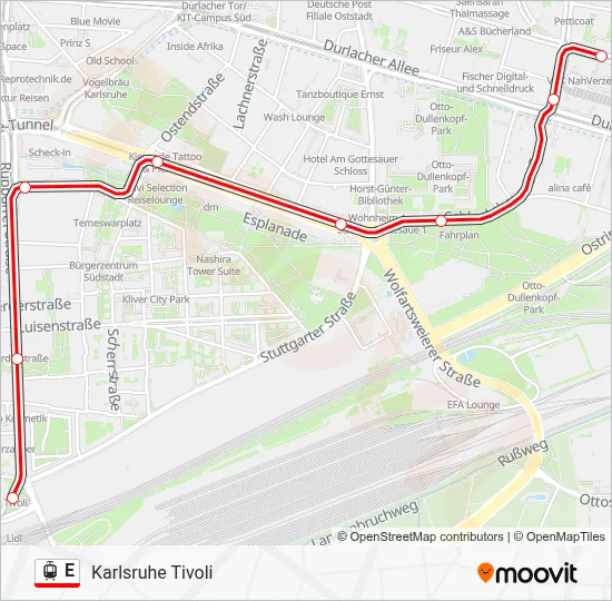 E Light Rail Line Map