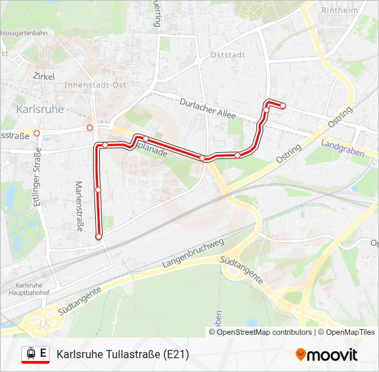 E Light Rail Line Map