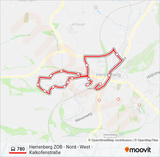 780 Bus Line Map
