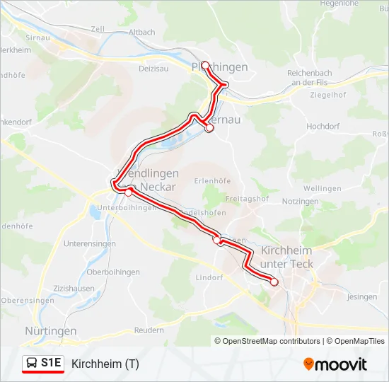 S1E Bus Line Map