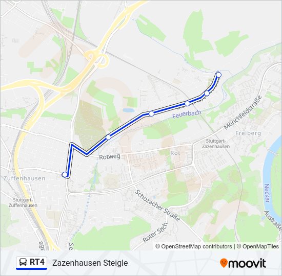 RT4 Bus Line Map