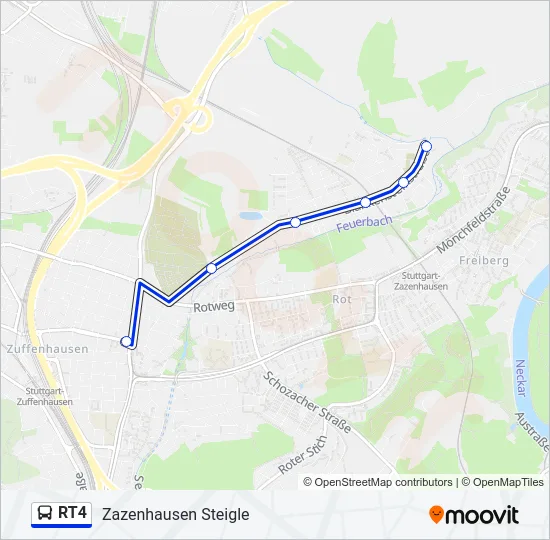 RT4 Bus Line Map