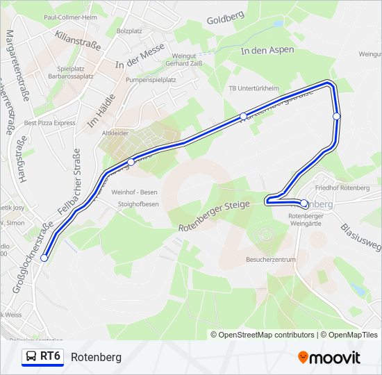 RT6 Bus Line Map
