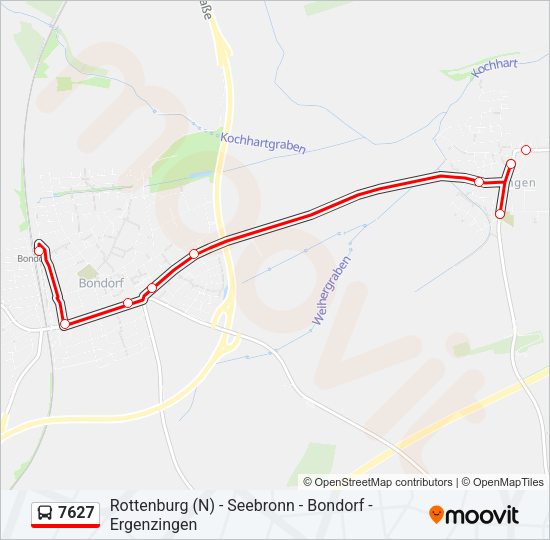 7627 Bus Line Map