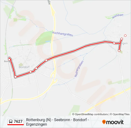 7627 Bus Line Map