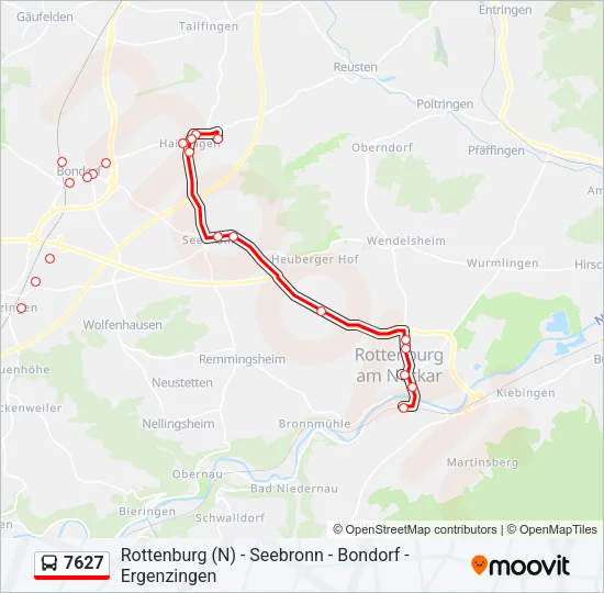 7627 Bus Line Map