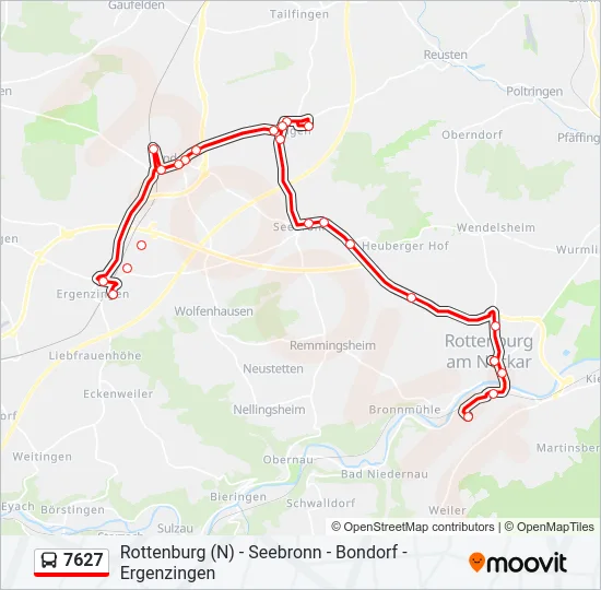 7627 Bus Line Map