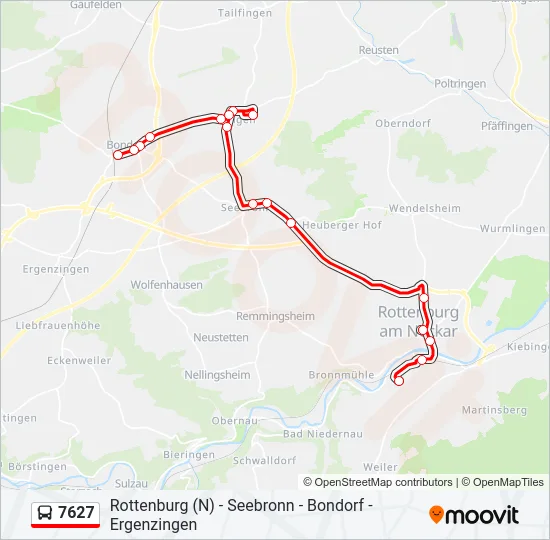7627 Bus Line Map