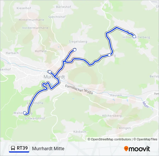 RT39 Bus Line Map