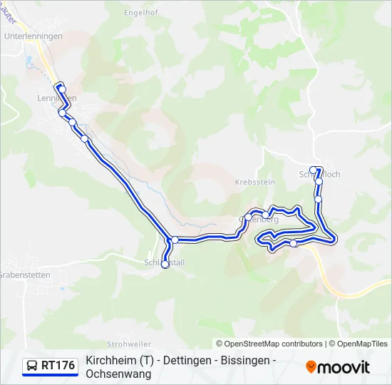 RT176 Bus Line Map