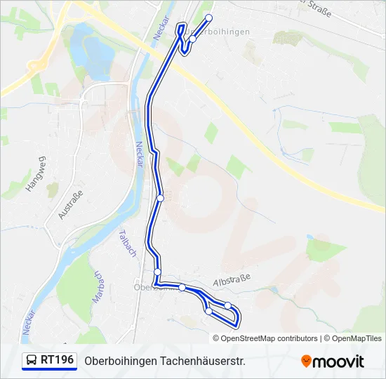RT196 Bus Line Map